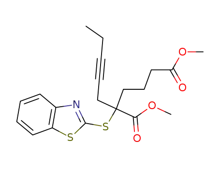 dimethyl 2-(2-pentynyl)-2-(2-benzothiazolylthio)adipate
