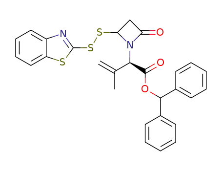 (R)-2-[2-(benzothiazol-2-yldisulfanyl)-4-oxo-azetidin-1-yl]-3-methyl-butyl-3-enoic acid benzhydryl ester