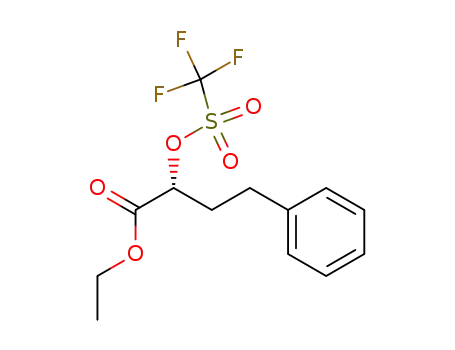 Molecular Structure of 88767-98-0 (Ethyl (R)-4-phenyl-2-[[(trifluoromethyl)sulfonyl]oxy]butyrate)