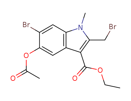 ETHYL 5-ACETOXY-6-BROMO-2-(BROMOMETHYL)-1-METH 110543-98-1