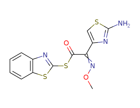 4-Thiazoleethanethioicacid, 2-amino-a-(methoxyimino)-,S-2-benzothiazolyl ester