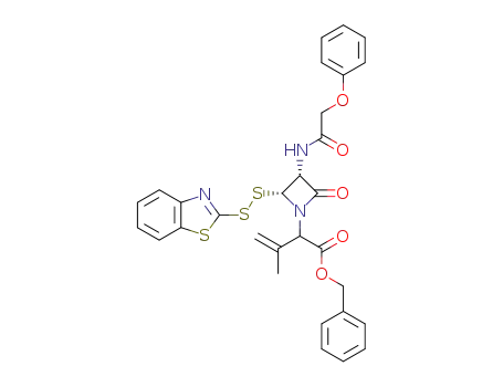 2-[(2R,3R)-2-(Benzothiazol-2-yldisulfanyl)-4-oxo-3-(2-phenoxy-acetylamino)-azetidin-1-yl]-3-methyl-but-3-enoic acid benzyl ester