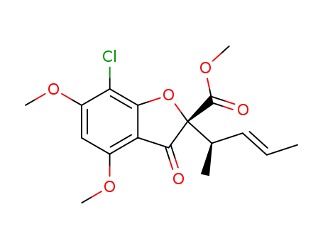 (R)-7-Chloro-4,6-dimethoxy-2-((E)-(R)-1-methyl-but-2-enyl)-3-oxo-2,3-dihydro-benzofuran-2-carboxylic acid methyl ester