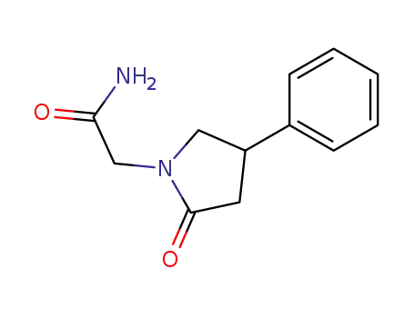 Molecular Structure of 77472-70-9 (4-Phenyl-2-pyrrolidone-1-acetamide)