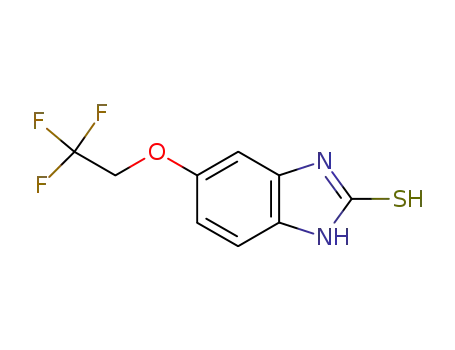 Molecular Structure of 102625-84-3 (2H-Benzimidazole-2-thione, 1,3-dihydro-5-(2,2,2-trifluoroethoxy)-)