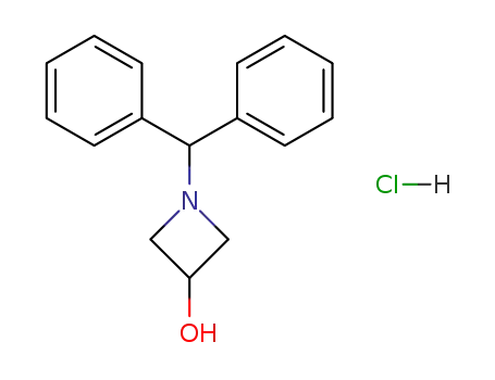 Molecular Structure of 90604-02-7 (1-(Diphenylmethyl)-3-hydroxyazetidine hydrochloride)