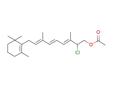Acetic acid (3E,5E,7E)-2-chloro-3,7-dimethyl-9-(2,6,6-trimethyl-cyclohex-1-enyl)-nona-3,5,7-trienyl ester