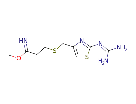 methyl 3-<<<2-<(diaminomethylene)amino>-4-thiazolyl>methyl>thio>propionimidate