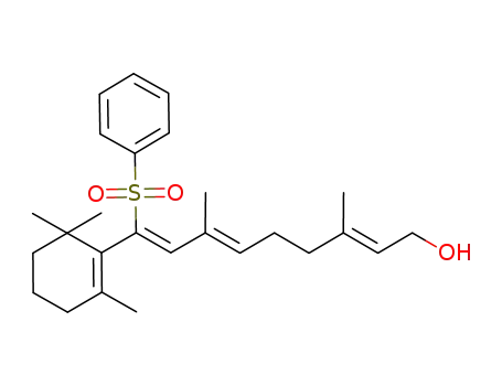 1-hydroxy-3,7-dimethyl-9-(2,6,6-trimethyl-1-cyclohexen-1-yl)-9-phenylsulfonyl-2,6,8-nonatriene