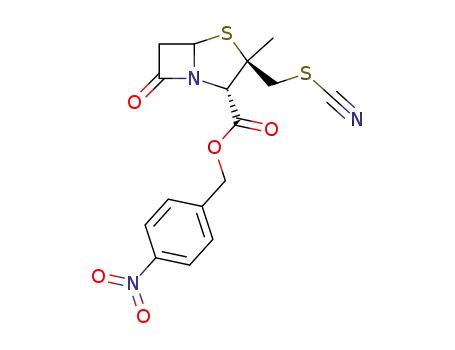 (2S,3R)-3-Methyl-7-oxo-3-thiocyanatomethyl-4-thia-1-aza-bicyclo[3.2.0]heptane-2-carboxylic acid 4-nitro-benzyl ester