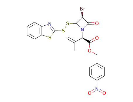 2-(2-benzothiazolyldithio)-3-bromo-α-(1-methylethylidene)-4-oxo-1-azetidineacetic acid β-nitrobenzyl ester
