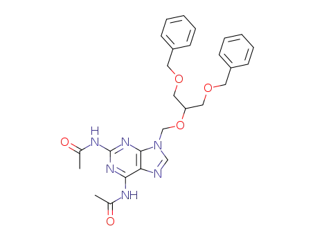 N-[2-Acetylamino-9-(2-benzyloxy-1-benzyloxymethyl-ethoxymethyl)-9H-purin-6-yl]-acetamide