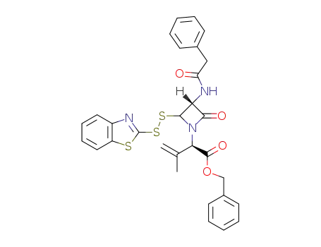 (R)-2-[(R)-2-(Benzothiazol-2-yldisulfanyl)-4-oxo-3-phenylacetylamino-azetidin-1-yl]-3-methyl-but-3-enoic acid benzyl ester