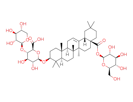3-O-[β-D-xylopyranosyl-(1->4)-β-D-glucuronopyranosyl]-28-O-[β-D-glucopyranosyl]oleanolic acid