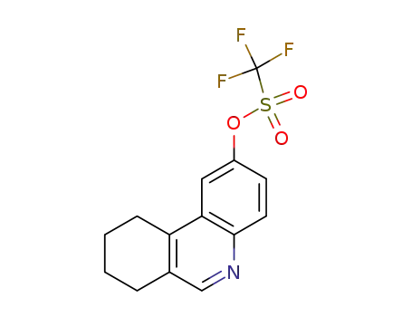 Molecular Structure of 144127-49-1 (Methanesulfonic acid, trifluoro-, 7,8,9,10-tetrahydro-2-phenanthridinyl
ester)