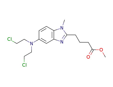 Molecular Structure of 109882-25-9 (5-[Bis(2-chloroethyl)aMino]-1-Methyl-1H-benziMidazole-2-butanoic Acid Methyl Ester)