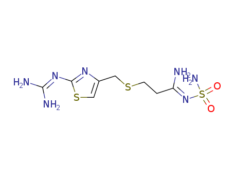 3-([2-(diaminomethyleneamino)thiazol- 4-yl]methylthio)- N'-sulfamoylpropanimidamide(76824-35-6)