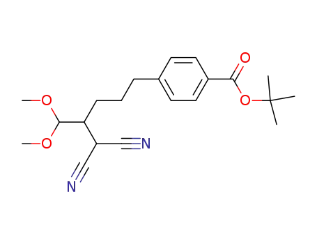 tert-butyl 4-<5,5-dicyano-4-(dimethoxymethyl)pentyl>benzoate