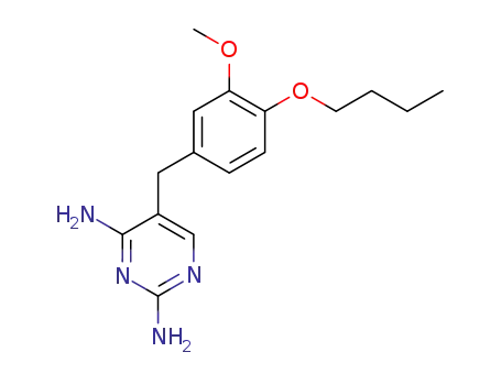 Molecular Structure of 80267-19-2 (5-(4-butoxy-3-methoxybenzyl)pyrimidine-2,4-diamine)