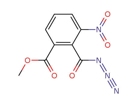 Molecular Structure of 856414-36-3 (Benzoic acid, 2-(azidocarbonyl)-3-nitro-, methyl ester)