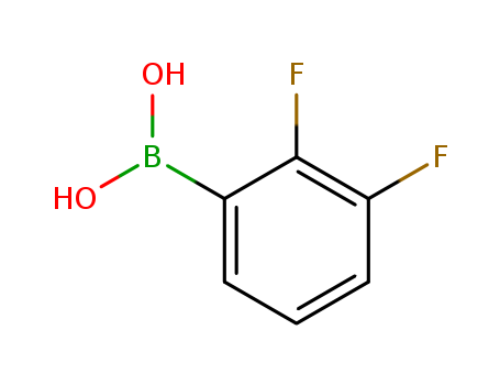 121219-16-7,2,3-Difluorophenylboronic acid,2,3-Difluorobenzeneboronic acid;2,3-Difluorobenzene boronic acid;2,3-Difluoro phenylboric acid;Boronic acid, B-(2,3-difluorophenyl)-;Boronic acid, (2,3-difluorophenyl)- (9CI);