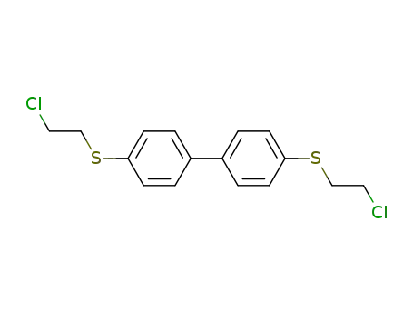 Molecular Structure of 152419-83-5 (1,1'-Biphenyl, 4,4'-bis[(2-chloroethyl)thio]-)