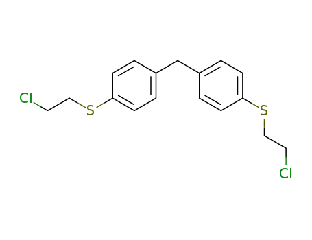 Molecular Structure of 152419-81-3 (Benzene, 1,1'-methylenebis[4-[(2-chloroethyl)thio]-)