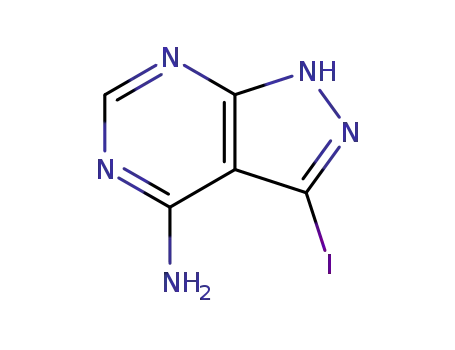 Molecular Structure of 151266-23-8 (4-AMINO-3-IODO-1H-PYRAZOLO[3,4-D]PYRIMIDINE)