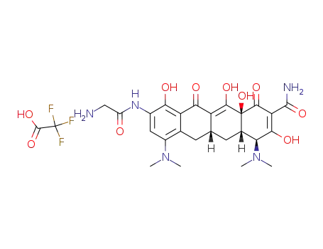 <4S-(4α,12aα)>-9-<(aminoacetyl)amino-4,7-bis(dimethylamino)>-1,4,4a,5,5a,6,11,12a-octahydro-3,10,12,12a-tetrahydroxy-1,11-dioxo-2-naphthacenecarboxamide monotrifluoroacetate