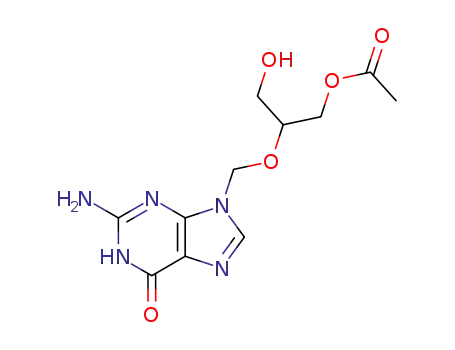 Molecular Structure of 88110-89-8 (Ganciclovir Mono-O-acetate)