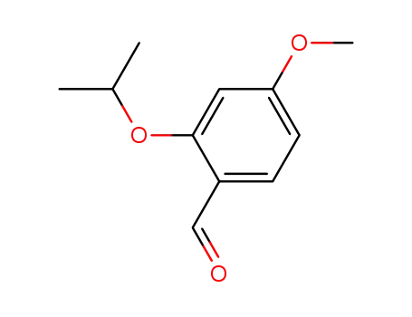 Molecular Structure of 107811-48-3 (Benzaldehyde, 4-Methoxy-2-(1-Methylethoxy)-)