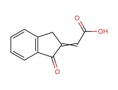 Molecular Structure of 114915-75-2 (2-(1-oxo-1H-inden-2(3H)-ylidene)acetic acid)