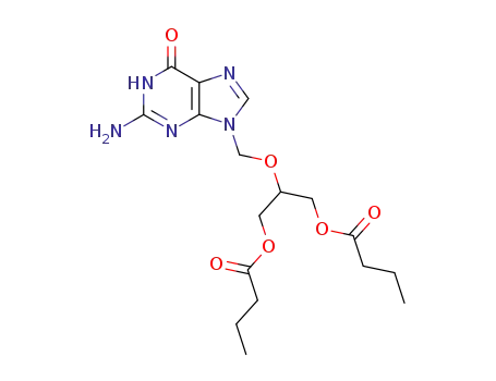 Molecular Structure of 88110-71-8 (Butanoic acid,
2-[(2-amino-1,6-dihydro-6-oxo-9H-purin-9-yl)methoxy]-1,3-propanediyl
ester)