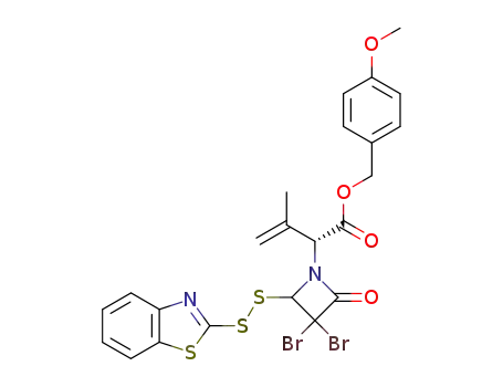 (R)-2-[2-(Benzothiazol-2-yldisulfanyl)-3,3-dibromo-4-oxo-azetidin-1-yl]-3-methyl-but-3-enoic acid 4-methoxy-benzyl ester