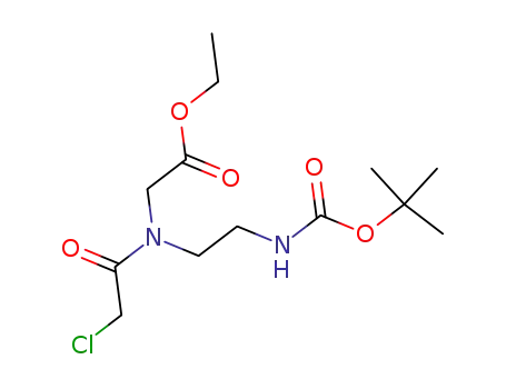 ethyl 2-(N-(2-((tert-butoxycarbonyl)amino)ethyl)-2-chloroacetamido)acetate