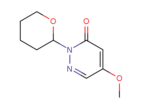 Molecular Structure of 173206-14-9 (3(2H)-Pyridazinone, 5-methoxy-2-(tetrahydro-2H-pyran-2-yl)-)