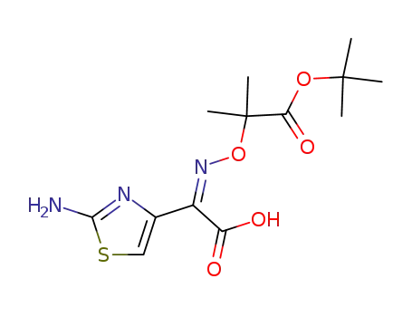 Molecular Structure of 86299-47-0 ((Z)-2-Amino-alpha-[1-(tert-butoxycarbonyl)]-1-methylethoxyimino-4-thiazolacetic acid)