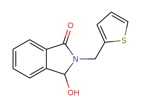 Molecular Structure of 176441-95-5 (1H-Isoindol-1-one, 2,3-dihydro-3-hydroxy-2-(2-thienylmethyl)-)