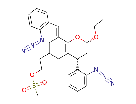 Methanesulfonic acid 2-{(2S,4R)-4-(2-azido-phenyl)-8-[1-(2-azido-phenyl)-meth-(E)-ylidene]-2-ethoxy-3,4,5,6,7,8-hexahydro-2H-chromen-6-yl}-ethyl ester