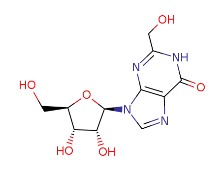 Molecular Structure of 185377-94-0 (2-Hydroxymethyl-9-[beta-d-ribofuranosyl]hypoxanthine)
