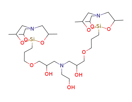 1-((2-Hydroxy-ethyl)-{2-hydroxy-3-[3-(3,7,10-trimethyl-2,8,9-trioxa-5-aza-1-sila-bicyclo[3.3.3]undec-1-yl)-propoxy]-propyl}-amino)-3-[3-(3,7,10-trimethyl-2,8,9-trioxa-5-aza-1-sila-bicyclo[3.3.3]undec-1-yl)-propoxy]-propan-2-ol