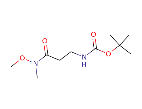 Molecular Structure of 142570-56-7 (tert-butyl N-[3-[methoxy(methyl)amino]-3-oxopropyl]carbamate)