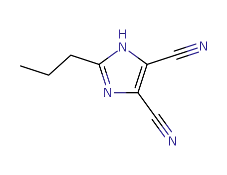 Molecular Structure of 51802-42-7 (2-PROPYL-1H-IMIDAZOLE-4,5-DICARBONITRILE)