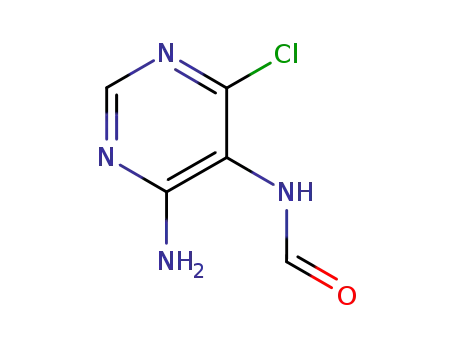 Molecular Structure of 7501-32-8 (N-(4-AMino-6-chloropyriMidin-5-yl)forMaMide)