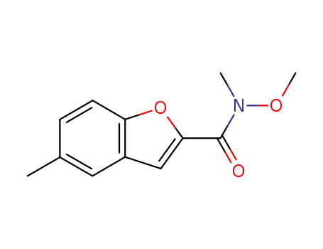 Molecular Structure of 194471-27-7 (2-Benzofurancarboxamide, N-methoxy-N,5-dimethyl-)
