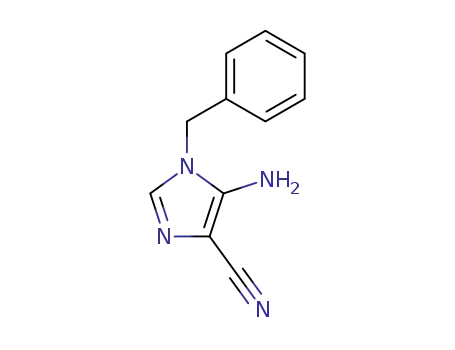 Molecular Structure of 60598-48-3 (5-amino-1-benzyl-1H-imidazole-4-carbonitrile)