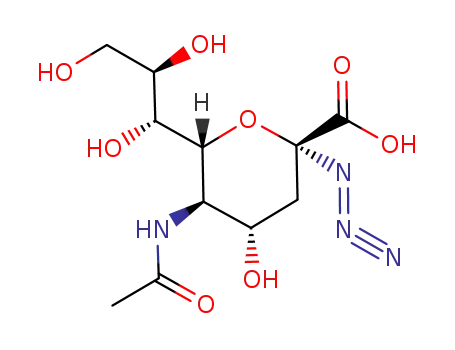 (2R,4S,5R,6R)-5-Acetylamino-2-azido-4-hydroxy-6-((1R,2R)-1,2,3-trihydroxy-propyl)-tetrahydro-pyran-2-carboxylic acid