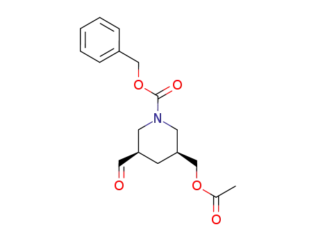 1-Piperidinecarboxylic acid, 3-[(acetyloxy)methyl]-5-formyl-,
phenylmethyl ester, (3S,5R)-