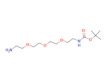101187-40-0,5,8,11-Trioxa-2-azatridecanoic,13-amino,1,1-dimethylethyl ester,t-Boc-N-Amido-PEG3-Amine;13-AMINO-5,8,11-TRIOXA-2-AZATRIDECANOIC ACID 1,1-DIMETHYLETHYL ESTER;1-Boc-amine-11-amino-3,6,9-trioxaundecane;