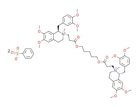 (1R-trans,1'R-trans)-2,2'-[1,5-pentanediylbis[oxy(3-oxo-3,1-propanediyl)]]bis[1-(3,4-dimethoxyphenyl)methyl]-1,2,3,4-tetrahydro-6,7-dimethoxy-2-methylisoquinolinium dibenzenesulfonate
